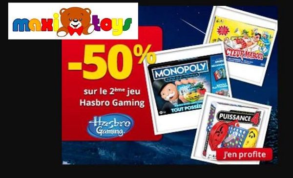 50% De Remise Immédiate Sur Le Second Jeux Hasbro Gaming Sur Maxitoys