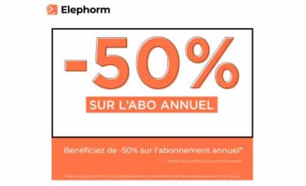 50% De Remise Sur L'abonnement Annuel à Elephorm