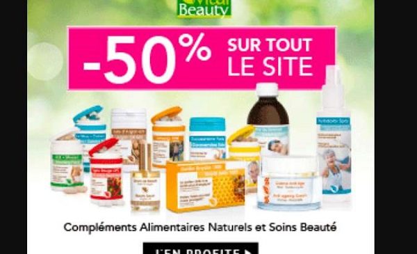 50% De Remise Sur Tous Les Articles De La Boutique Vital Beauty