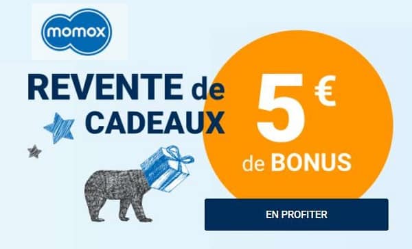 Bonus revente de cadeaux Momox : 5€ offert dès 25€ de vente (Livres, CD, Vinyles, DVD, Jeux vidéo)