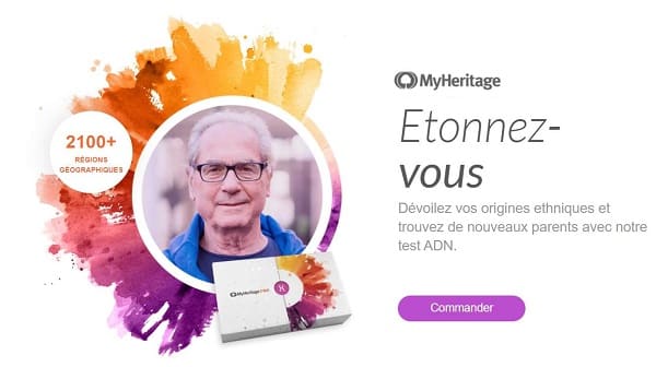 Kit test ADN MyHeritage pas cher : 49€ au lieu‎ 89€ (origines ethniques et famille)