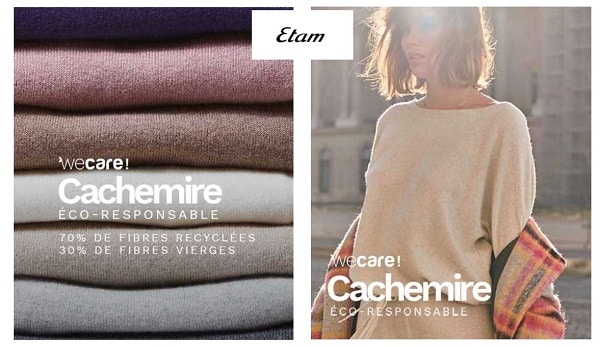 Offre flash : 40% de remise sur les articles cachemire sur Etam