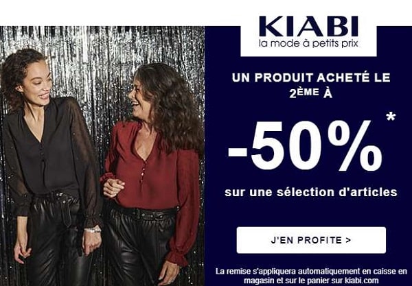 Offre Spéciale Kiabi 50% De Remise Sur Votre Deuxième Article