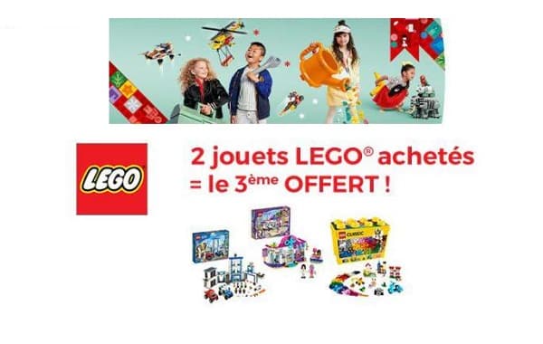 Opération Noël LEGO sur Cdiscount : 2 boites de Lego achetées = la troisième offerte !