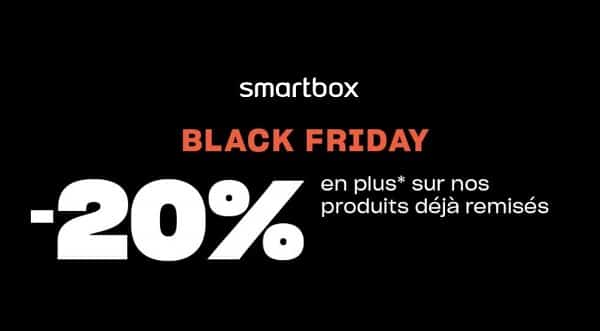 pour le black friday smartbox profitez de 20% de remise supplémentaire