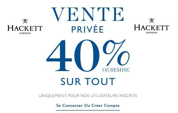 Vente privée Hackett : 40% de remise sur tout en pré-soldes