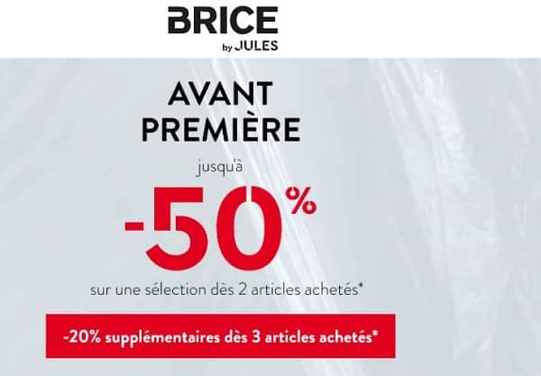 Jusqu'à 50% Dès 2 Articles Achetés Sur Brice Et 20% Suppl. Dès 3 Articles