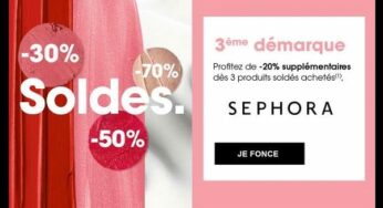 3ème démarque des soldes Sephora : -20% supplémentaires dès 3 produits soldés