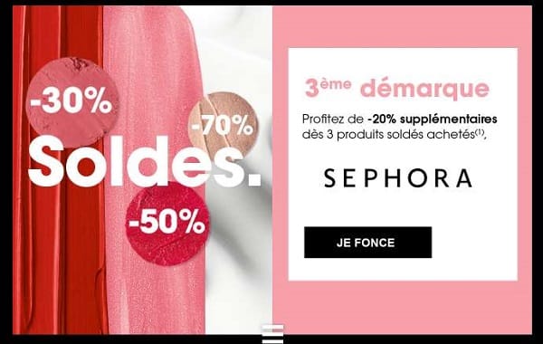 3ème Démarque Des Soldes Sephora