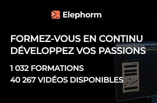 50% de remise sur toutes les formations Elephorm (formations en ligne)