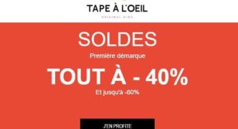 Minimum 40% de remise sur les Soldes Tape à l’œil (et jusqu’à -50%)