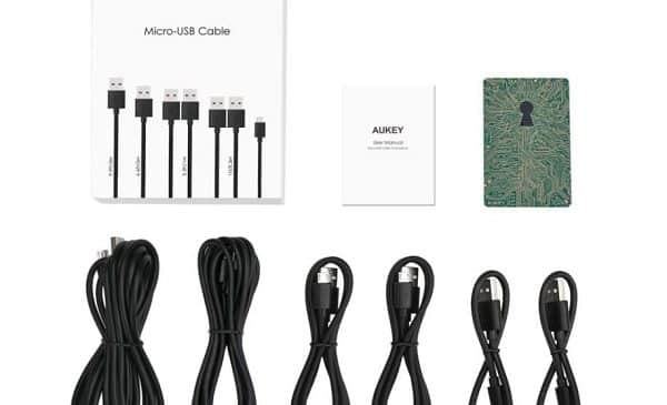 Lot De 6 Câbles Usb Vers Micro Usb Aukey Cb D17