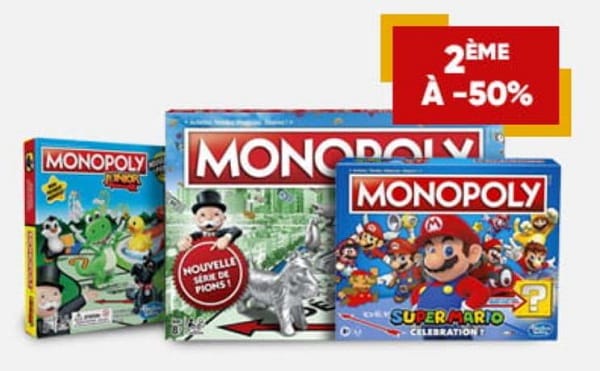 1 monopoly acheté = le second à moitié prix sur fnac 1 monopoly acheté = le second à moitié prix sur fnac