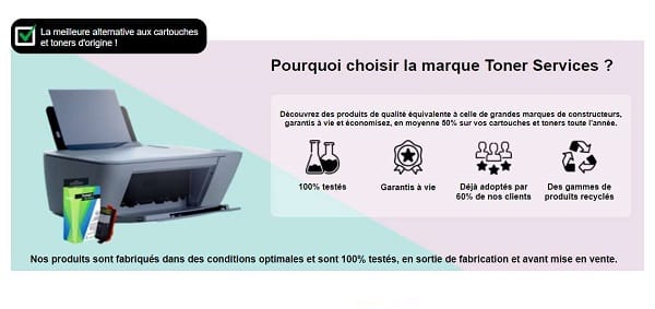 50% De Remise Sur La Deuxième Cartouche De Marque Toner Services