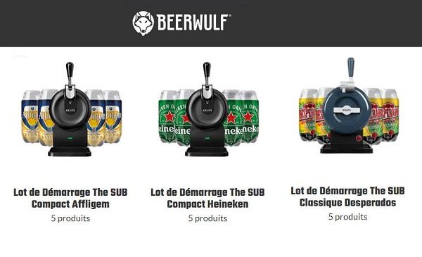 bonne affaire lot de démarrage the sub (tireuse à bière krups + 5 futs)