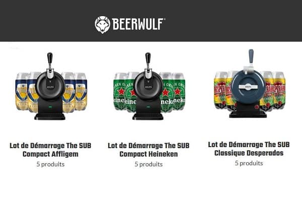 Bonne affaire lot de démarrage The Sub (tireuse à bière Krups + 5 futs) à partir 109€ port inclus