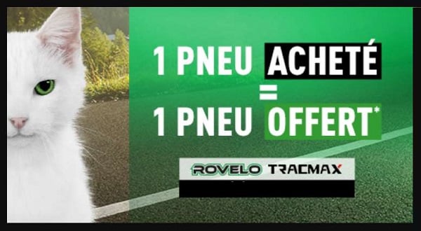 foire aux pneus 1 pneu rovelo acheté = 1 pneu offert sur feu vert