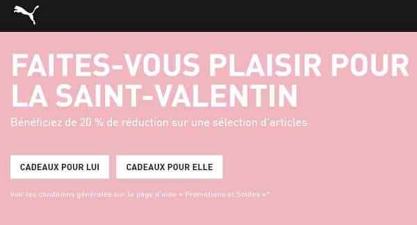 Offre Saint Valentin Puma