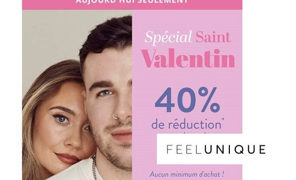 Saint Valentin : -40% sur tous les parfums, maquillages et autres sur Feel Unique