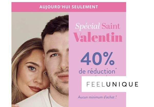 Saint Valentin : -40% sur tous les parfums, maquillages et autres sur Feel Unique (aujourd’hui seulement)