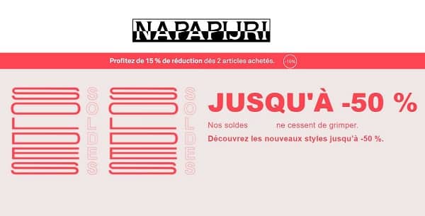 Toute Dernière Démarque Napapijri + 15% Supplémentaire Dés 2 Art.