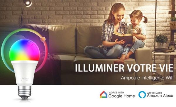 lot de 2 ampoules wi fi led gosund