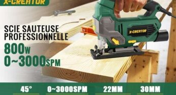 36,99€ scie sauteuse avec guide laser X-CREATOR 800W (6 vitesses, 4 modes) + mallette et 6 lames
