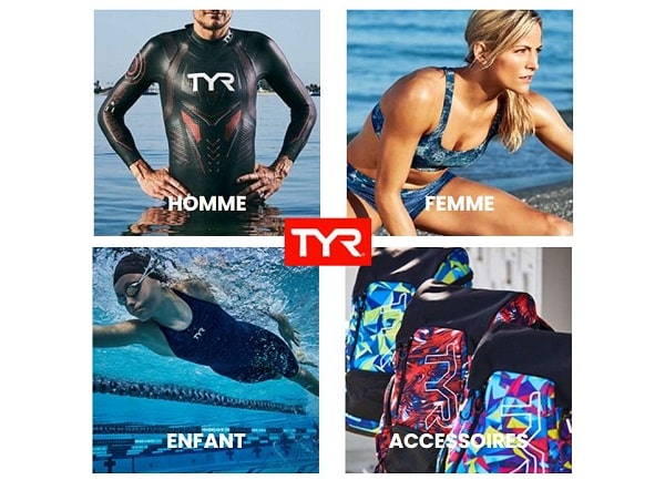 10€ de remise immédiate sur TYR (maillots de bain et accessoires de natation) dés 60€ (promo éligibles)