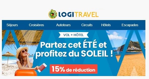 15% de remise sur votre séjour d’été avec Logitravel (Vol+Hotel + Assurance voyage incluse)