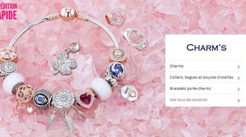 2 bijoux charms achetés = le troisième offert en vente privée