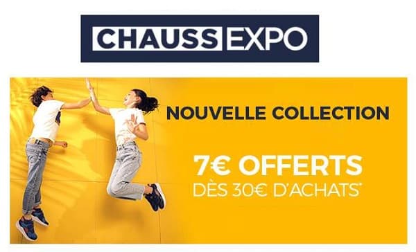 7€ de réduction sur ChaussExpo à partir de 30€ d’achats