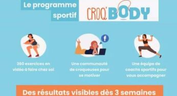 Abonnement Fitness en ligne Croq’Body By M6 pas cher : 29,90 € l’année (-56%), 19,90 € 6 mois ou 14,90 € 3 mois