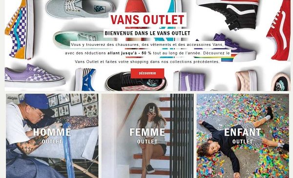 bonne affaire 20% de remise supplémentaire sur l'outlet vans (livraison gratuite)