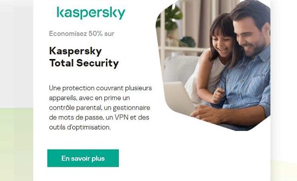 kaspersky 50% de réduction sur kaspersky total security