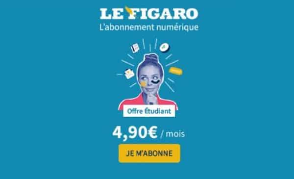 offre spéciale étudiants abonnement le figaro numérique à 4,90€
