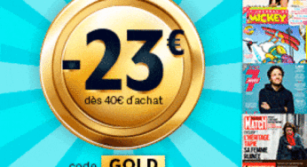 Des rabais de 23€ en plus sur les abonnements magazines avec ce nouveau code promo PROMO EN OR