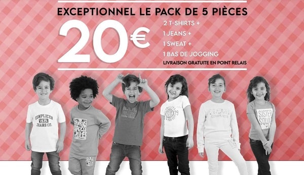 pack enfant complice 5 pièces pour 20€ port inclus