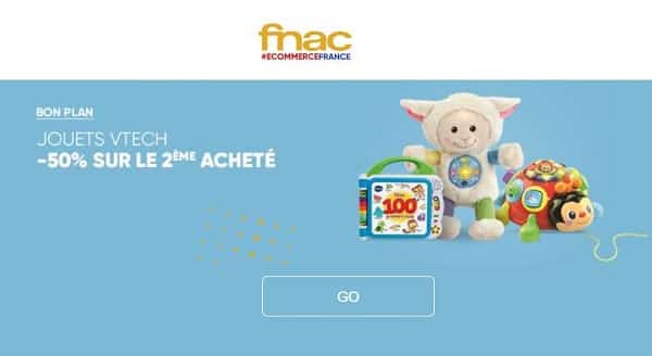 promotion fnac 1 jouet vtech acheté= le deuxième à 50%