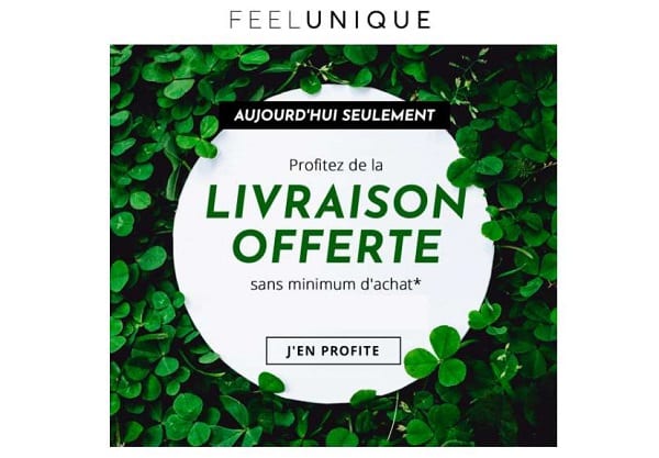 Saint-Patrick FeelUnique = livraison gratuite sans minimum sur toutes les commandes (parfumerie en ligne )