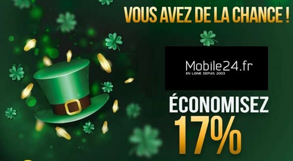 Saint-Patrick Mobile24 = 17% de remise sur vos achats (aujourd’hui seulement)