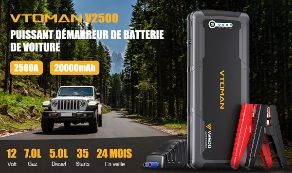 booster de batterie ultra puissant VTOMAN 2500A 