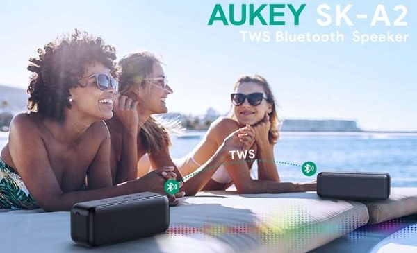 enceinte true wireless stéréo aukey sk a2 bluetooth