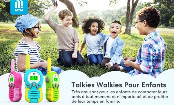 lot de 2 talkiewalkies pour enfant mtm piles incluses