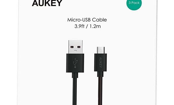 lot de 3 câbles micro usb vers usb a aukey cb d10