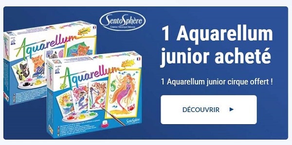 1 Aquarellum Sentosphere acheté = 1 Aquarellum Junior Cirque OFFERT (valeur 15€)