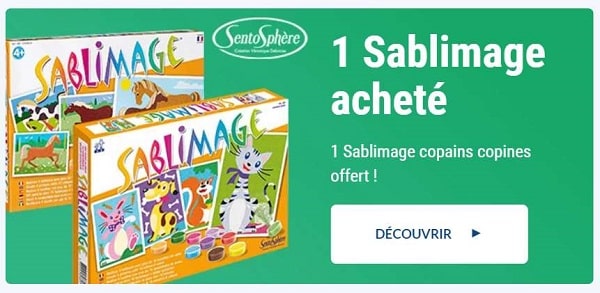 1 boite de Sablimage achetée = 1 boite de Sablimage Copains-Copines gratuite