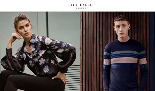 20% de remise en plus sur l’univers Outlet de Ted Baker (mode homme / femme)