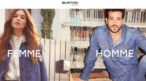 burton of london 20% sur la nouvelle collection 50% sur les fins de collection