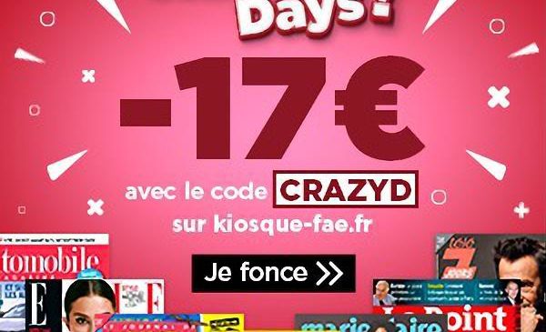 Code pour obtenir une reduction de 17€ sur vos abonnements magazines