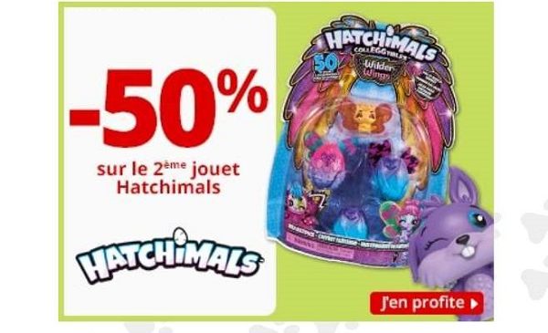 offre spéciale hatchimals 1 acheté = 50% sur le second maxitoys